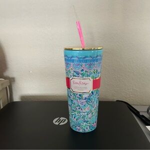 Lilly Pulitzer Cabana Cocktail 24 oz Tumbler w Straw NWT